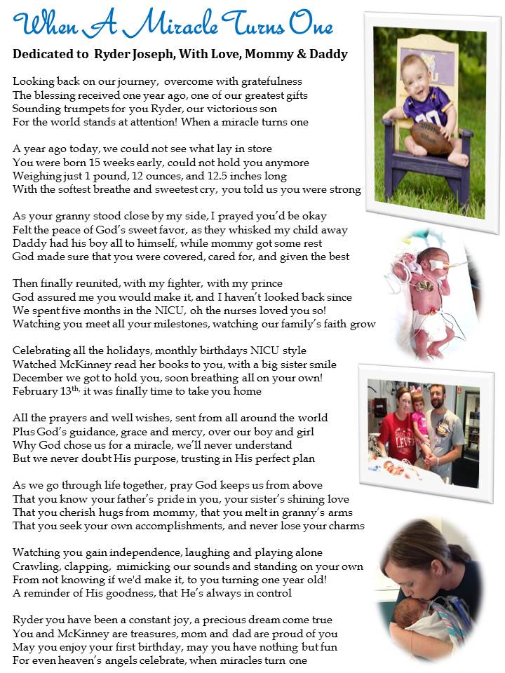 I Morder A Personalized Preemie Journey Poem From